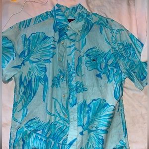 Vineyard  vines linen cotton printed short sleeve